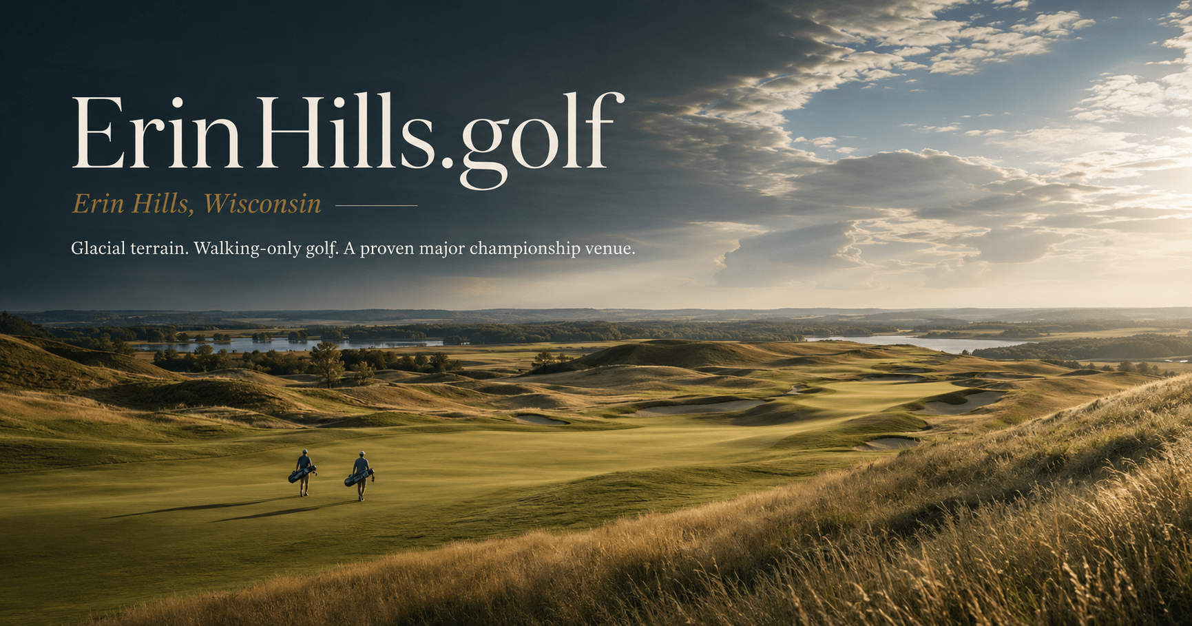 ErinHills.golf branded card - The exact-match .golf address for Erin Hills, the Wisconsin glacial links that hosted the 2017 U.S. Open.